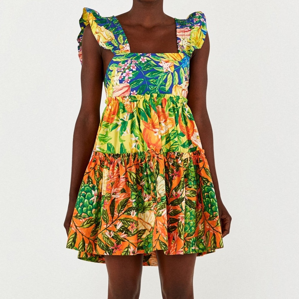 Farm Rio Caipirinha Tiered Mini Dress